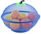 M.J COMFY-LIFE Apple-Shaped Mesh Fruit Basket with Lid, Tabletop Vegetable Holder, Decorative Fruit Bowl for Kitchen, Camping, and Patio Use (Blue)