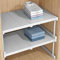 Homieco Expandable Closet Shelf Divider Heavy Duty Cupboard Storage Organiser Wardrobe Tension Separator Rack for Kitchen Bathroom Bedroom