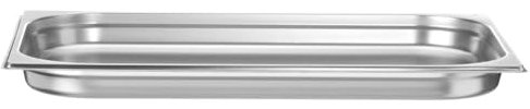 HENDI Bac Gastronorme, GN 1/1, résistance thermique -40 °C à 300 °C, utilisable dans des fours à convection, des réfrigérateurs, des bain-maries, des chafing dishes, 5L, 530x325x(H) 40mm, inox