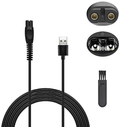 Azlanway 5 V USB-Ladekabel für Philips Norelco One Blade QP1924 QP2734 QP2724 QP2824 QP2834 S3243 MG5910 360 Series 2400 QP1424 X3001 MG5910 MG7910, USB-Netzkabel für Rasierer