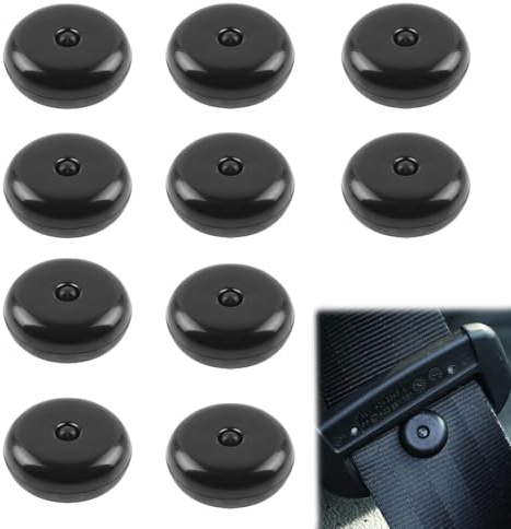 GHPKOTW 10 Paires Bouton d'Arrêt Ceinture Sécurité, Clip Universel Voiture, Attache Ceinture Siège Auto, Accessoire Auto Plastique ABS, Compatible Tous Véhicules