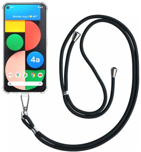 Hülle Passend für Handyhülle Geeignet für Google Pixel 4A 5G Transparent ShockProof mit Abnehmbarem Universal Handykette - Cover Case Silikon ShockProof with Lanyard - Smartphonica
