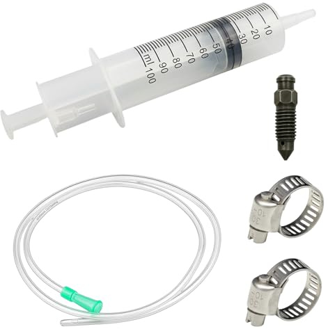 ROBGZMQW 5-Piece Brake Bleeder Kit, Brake Bleeding Tools for Motorcycles and Small Vehicles, Brake Bleeding Kit, Includes Syringe and Hose for Efficient Brake Maintenance