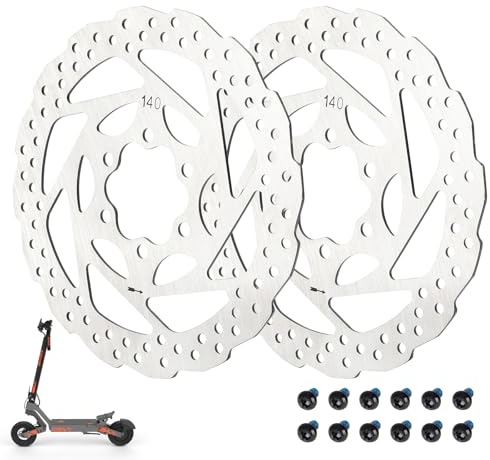 ulip 140mm Scooter Bremsscheiben mit 12 Schrauben Geeignet für KuKirin G3,G2 Master,KUGOO G4 Scooter 2 Stück