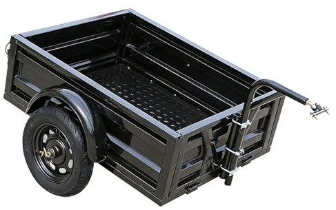 GOCHUSX Bike Cargo Trailer, Heavy-Duty Storage Groceries Hauler With All-Terrain Wheels, Large Loading Bike Trailer Storage Cart For Cycling Camping Commuting