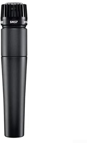 Professionelles SM57 Dynamisches Mikrofon, Metall verdrahtetes Mikrofon mit Nierencharakteristik für Bühnensang, Karaoke und Studio-Gesangsaufnahmen, Schwarz