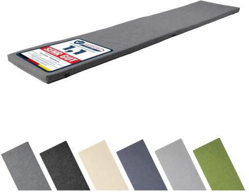 Garronda Bankauflage Outdoor Gartenbank Auflage 180x40 Graphit GD-0220 | Dicke: ca. 4 cm, Wasserabweisend, UV-beständig, mit Bändern, als Sitzkissen für Hollywoodschaukel und Gartenmöbel