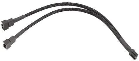 Elnwnnkc Cavo per ventola a 4 pin da 1 a 1 2 3 vie splitter nero manicotto prolunga connettori per ventola per case computer