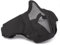 GES Faltbare Taktische Half Face Maske Outdoor Maske Schützende Mesh Riding Breathable Maske für Airsoft Paintball CS mit verstellbaren Gürtel Strap (Schwarz)