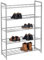 CARO-Möbel Schuhregal System Schuhständer Schuhablage mit 5 Fächern für ca. 20 Paar Schuhe, Metall Silber lackiert