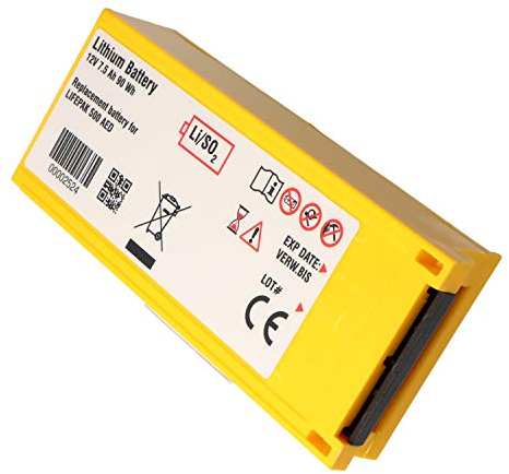 Lithiumbatterie kompatibel mit Physio Control Defibrillator Lifepak 500 - 300-5380-030, 11141-000016