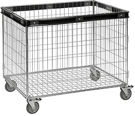 Gitterwagen Kastenwagen mit Stoßschutz 100 kg, LxBxH 835 x 625 x 740 mm, verzinkt