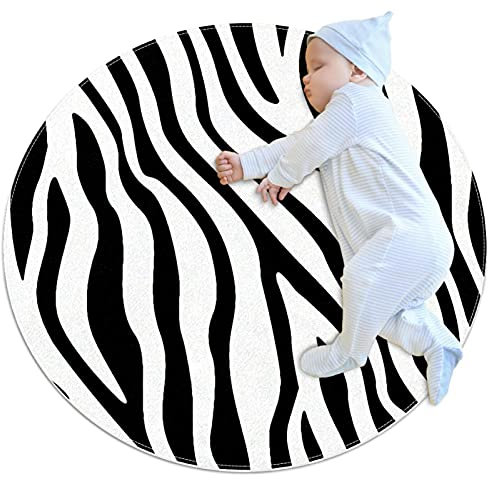 Runder Teppich Badvorleger Teppich Wohnzimmer Schlafzimmer Bad Küche Zebra