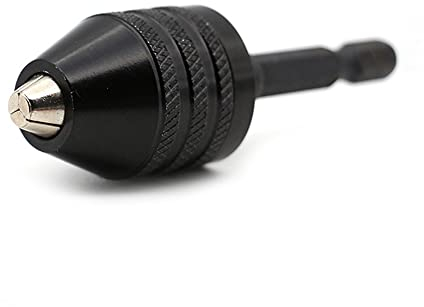 CENPEK Chuck 1/4inch Hex Shank Keyless Chuck Collet Adapter, Keyless Design Capacity 0.3-8mm for Electric Screwdriver Drill, Durable and Rust-Resistant