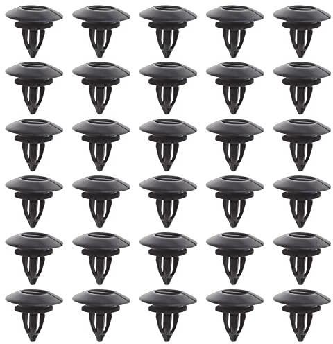 Be In Your Mind 30 Piezas Clips Laterales para Falda de Umbral Panel Basculante Retenedor de Carcasa de Rueda Plástico Negro con Sello de Esponja 51777171003 Compatible con BMW X3 X5 X6 E70 E71