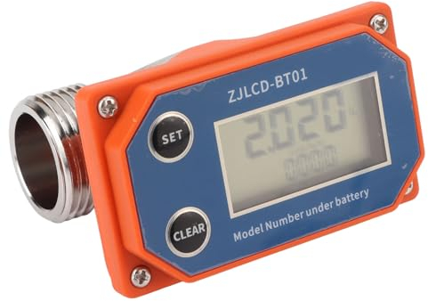 Digitaler Wasserzähler Edelstahl Durchflusssensor Säure Alkali beständiger Wassermengenzähler Wasseruhr für Gartenschlauch Bewässerung von Ackerland