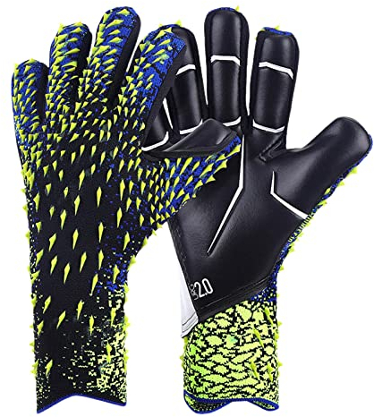 Firulab Soccer Goalkeeper Gloves for Children, Youth & Adults, Professional Goalkeeping Gloves with Strong Grip & Excellent Protection, Non Slip Wear-Resistant Goalie Gloves Sizes 6 7 8 9 10