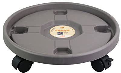 Soucoupe pour Fleur À roulettes, Support pour en Pot Rond sur Roues avec roulettes Faciles À Déplacer Plateau Chariot pour Chariot À Fleurs pour Arbre D'intérieur Extérieur