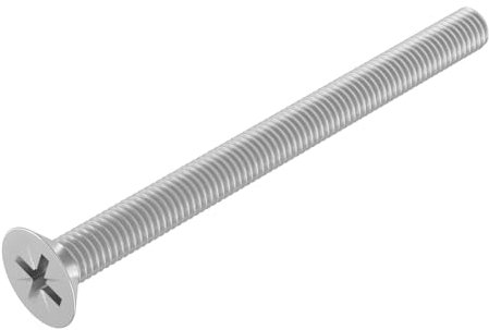 SECCARO Lot de 20 vis à tête fraisée M4 x 50 mm en acier inoxydable V2A VA A2 DIN 965 Phillips PZ Filetage complet