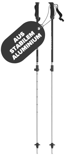 ATOMIC AMT Jr Telescopic Skistöcke - Länge 75-105 cm - hochwertiger 3* Aluminium Skistock - ergonomischer JR Griff am Stock - Essential Handschlaufe - Stöcke mit 50mm-Pistenteller