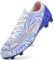 Rokiemen Football Boots Men's Professional Competition Athletics Training Sneakers Breathable Soccer Shoes Outdoor Football Shoes for Teenage Unisex White UK 6