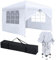 XINZI Pavillon 2.5x2.5 m Faltpavillon mit Wasserdicht Dach Stabil Winterfest Gartenpavillon 2.4-2.6 m Höhenverstellbar Faltbar Partyzelt UV-Schutz 50+ Gartenzelt Camping Pavillion, Weiß