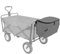 Isolierte Lunchtasche, Trolley, 15 l, faltbar, Push-Pull-Wagen, Kühltasche für Tiefkühlkost, Camping, Grillen, faltbare Kühltasche und Zubehör für Wagen