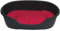 adena Hundekorb 92 x 61 cm anthrazit + Kissen Tupfen rot