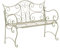 CLP Banc De Jardin Tara I Banquette De Jardin en Fer Forgé Style Rustique I Banc D'Extérieur Terrasse Balcon Place Assise pour 2 A 3 Personnes, Couleur:Vert Antique