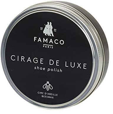 Famaco - Boite de Cirage à la Cire d'Abeille 100ml - MARRON MOYEN - Nourrit et Assouplit - Idéal Glaçages - Brillance Supérieure