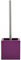 MSV Toilet Brush, Stainless Steel Wood, Purple