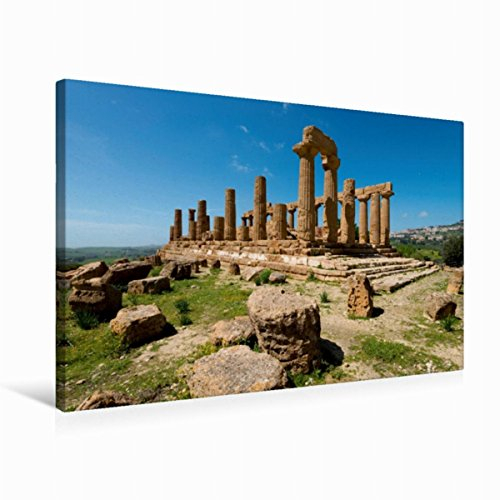 Premium Textil-Leinwand 75 x 50 cm Quer-Format Hera-Tempel im Tal der Tempel bei Agrigento | Wandbild, HD-Bild auf Keilrahmen, Fertigbild auf hochwertigem Vlies, Leinwanddruck von Olaf Bruhn