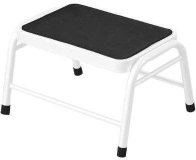 Premier Housewares Stools For Dressing Table Small Side Table Outdoor Footstool Step Stools For Adults Garden Footstool Foot Stool Desk 25 x 43 x 35,White