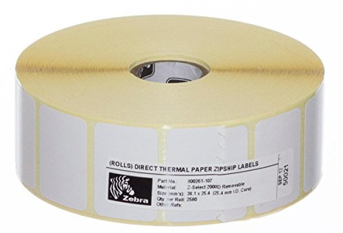 Zebra 3007207 - Z-SLCT 2000D 25X76MM - 930 LBL/ROLL PERFO BOX OF 12