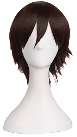 MapofBeauty Cosplay Kostüm Männer kurze gerade Perücke (dunkelbraun)