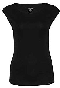 Marc Cain Damen Regular Fit T-Shirt T - Shirts +E 48.37 J14, Einfarbig, Gr. 42 (Herstellergröße: 5), Schwarz (Black 900)