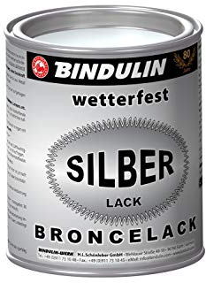 Bindulin Silberlack wetterfest 750 ml Metalldose Farbe: silber