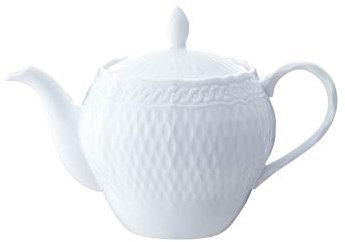 Teekanne ? Noritake Cher Blanc Teekanne mit Geschenk-Box, feinem Porzellan Kollektion ? t94823