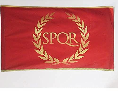 AZ FLAG Bandiera Impero Romano 90x60cm - Bandiera SPQR 60 x 90 cm Foro per Asta