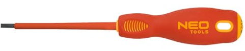 NEO TOOLS isolierter Schraubendreher für Elektriker VDE Isoliert bis 1000 V (32282) Schraubendreher für Heimat Reparatur Elektriker Werkzeug - Spitzengrößen 2.5-6.5 Länge 75-150 mm