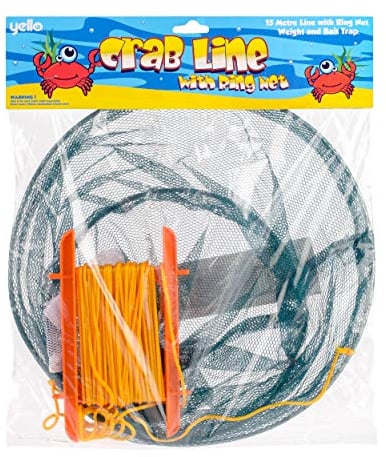 Yello Crab Line with net, drop net for Crabbing and Small Fishing, Assorted Colours