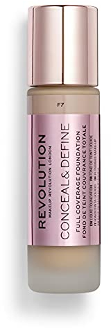 Makeup Revolution, Conceal & Define Grundierung, F7, 23ml