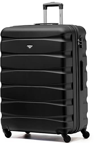Flight Knight Lightweight 4 Wheel ABS Hard Case Extra Large Suitcase Approved for Over 100 Airlines Including easyJet, British Airways, Ryanair, Jet2, Emirates & Many More - Check-in Large Size 29
