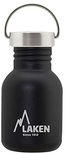laken Bot. ac. inox Basic 350ml S/S tapón - Negro