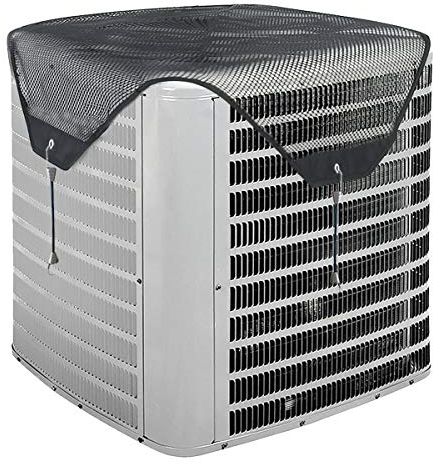 JEACENT AC-Abdeckung für alle Jahreszeiten, Klimaanlage, Blattschutz, offene Netz-Klimaanlage, Abdeckung für Außeneinheiten, schwarz, (81,3 x 81,3 cm)