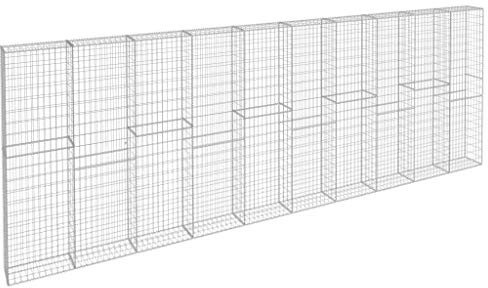Festnight Mur à Gabion Panier en Gabion avec Couvercles Acier Galvanisé 600 x 30 x 200 cm