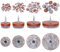 Glarks 72Pcs 20/24/28/38mm Screw-on Furniture Antiskid Felt Pad Slider Floor Protector for Wooden Leg Feet of Chair Table Sofa Stool - Brown