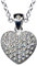 ANHÄNGER Herz mit Kette/Echt Silber 925 / Jugendstil/Online Schmuck Shop preiswert kaufen/transparent