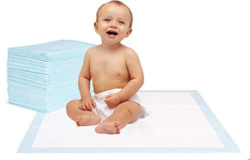 Krankenunterlage für Menschen mit Blasenschwäche | 50 Stück ▸ 60 x 90 cm ▸ 6-lagig | saugstarke Inkontinenzunterlage | Ideal auch für Babys oder als Welpenunterlage (50 Stück)