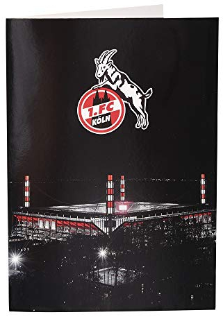 1. FC Köln Grußkarte - Vill Jlöck! - Karte Stadionaufgang Klappkarte - plus Lesezeichen I love Köln